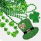36PCS St. Patrick's Day Shamrock Necklace Clover Green Bead Party Favors Irish Decorations Supplies